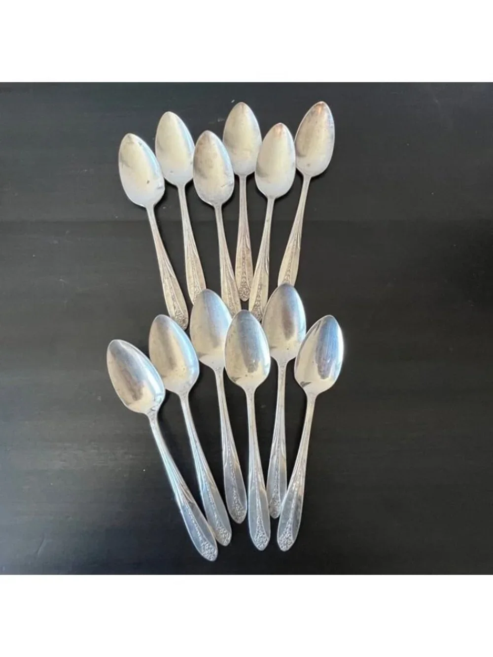 National Silver PRINCESS ROYAL Teaspoons Set of 12 Silverplate Vintage 1930s